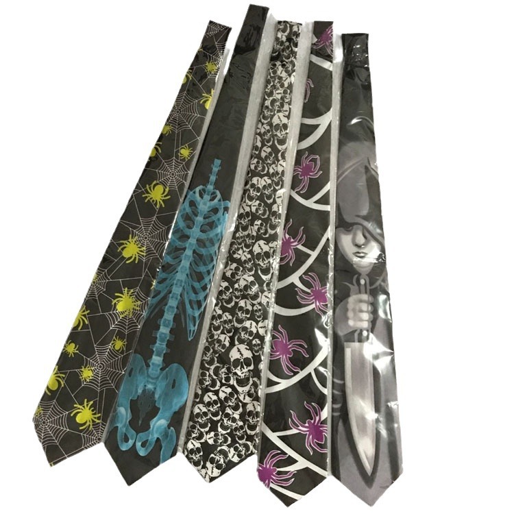 Ventas directas de fábrica en stock suministro 2017 Nuevo Halloween tie Ghost Festival tie lazo de impresión digital