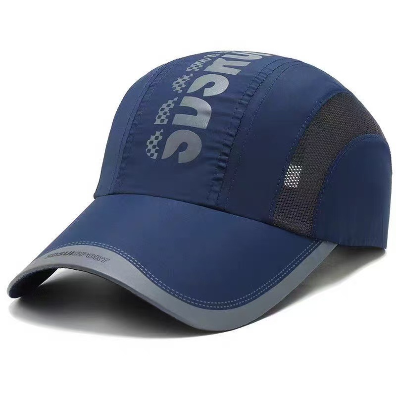 Summer Quick-Dry Mesh Outdoor Protection Color Block Trendy Men's Baseball Cap Women's Breathable Sun Hat_voghion.com