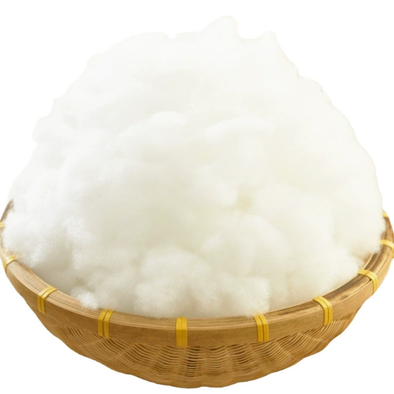 Cotton high space pillow with down, doll from pearl, adds volume