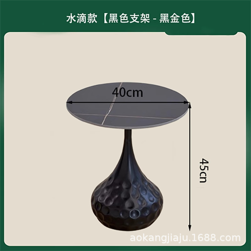 워터드롭 스타일 [블랙스탠드-블랙골드] 40x45
