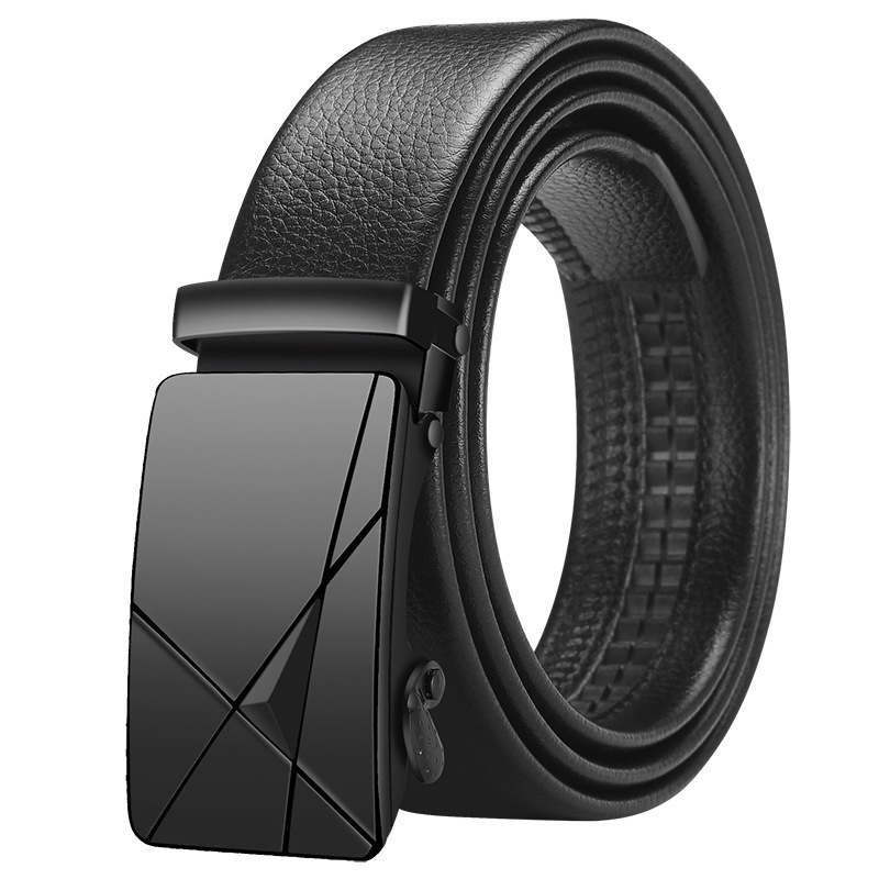 cinturón de hombre cinturón de abrazadera automática de cuero anti-desgaste estilo clásico letras versátiles tendencia ocio simple transfronterizo