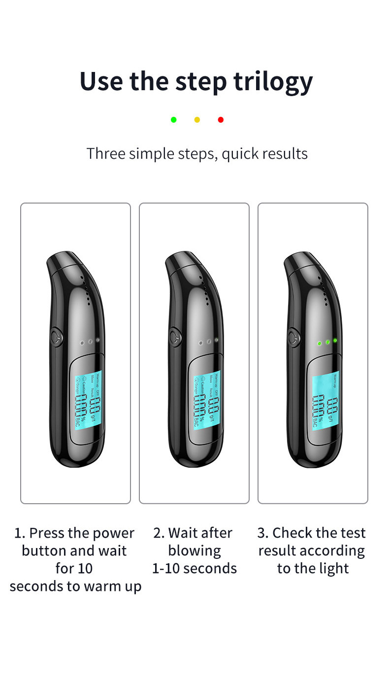 酒精测试仪吹气式检测仪交通测酒器便携高精度充电酒精浓度测量仪详情14