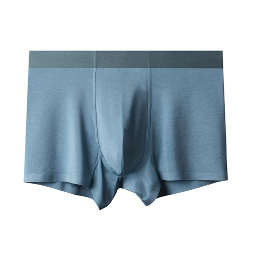 Mandarin Collar Men's Underwear 80s Modal Graphene Antibacterial Underwear for Men, Invisible Seamless Comfort Straight Leg Underpants for Men