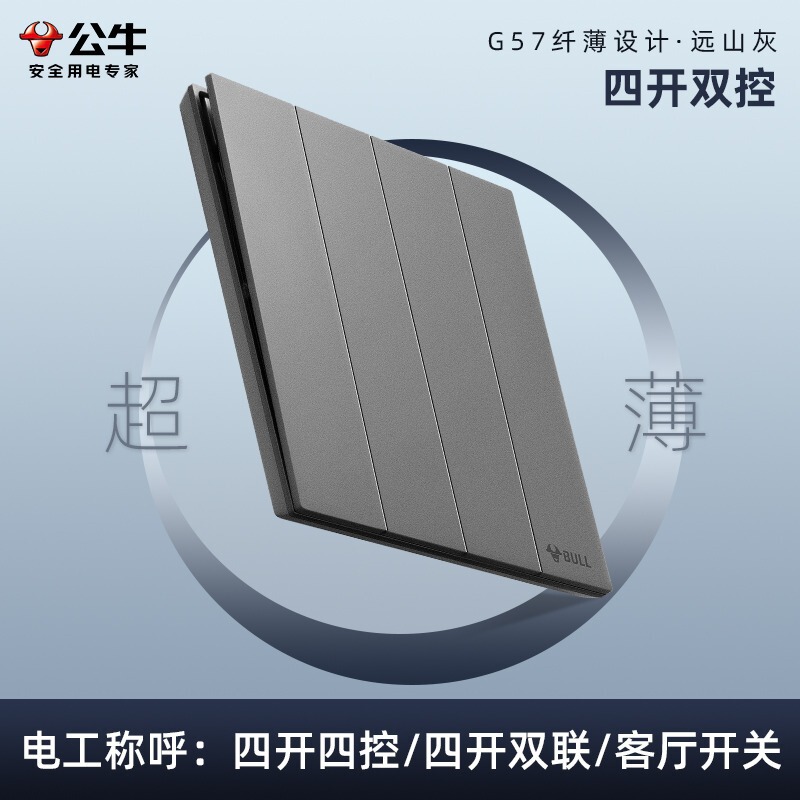 新製品 バタフライウイング 超薄型 ブルg57 ファーリンググレー スイッチコンセントパネル 卸売 壁面g56 隠蔽型USBコンセント|undefined