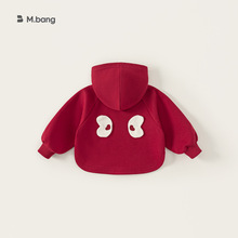 宥宝童装女童秋款外套童装小翅膀长袖中小童口袋上衣儿童连帽卫衣