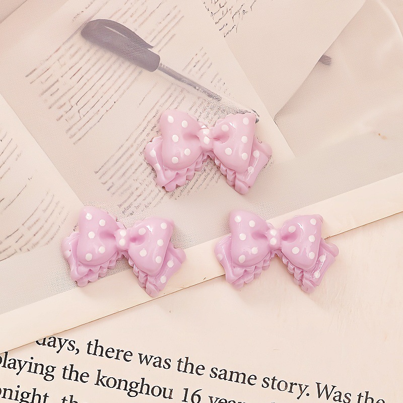 폴카 도트 리본 보라색