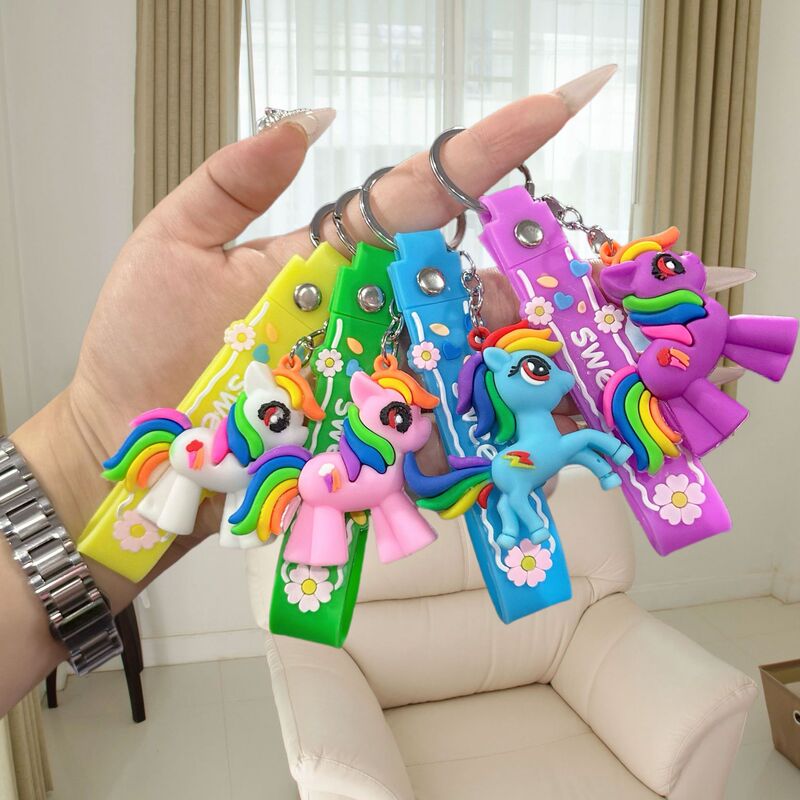 New Cute Pony Polly Keychain Cartoon Rainbow Unicorn Keychain Car Bag Hanging Small Gift New Cute Pony Polly Keychain Cartoon Rainbow Unicorn Keychain Car Bag Hanging Small Gift