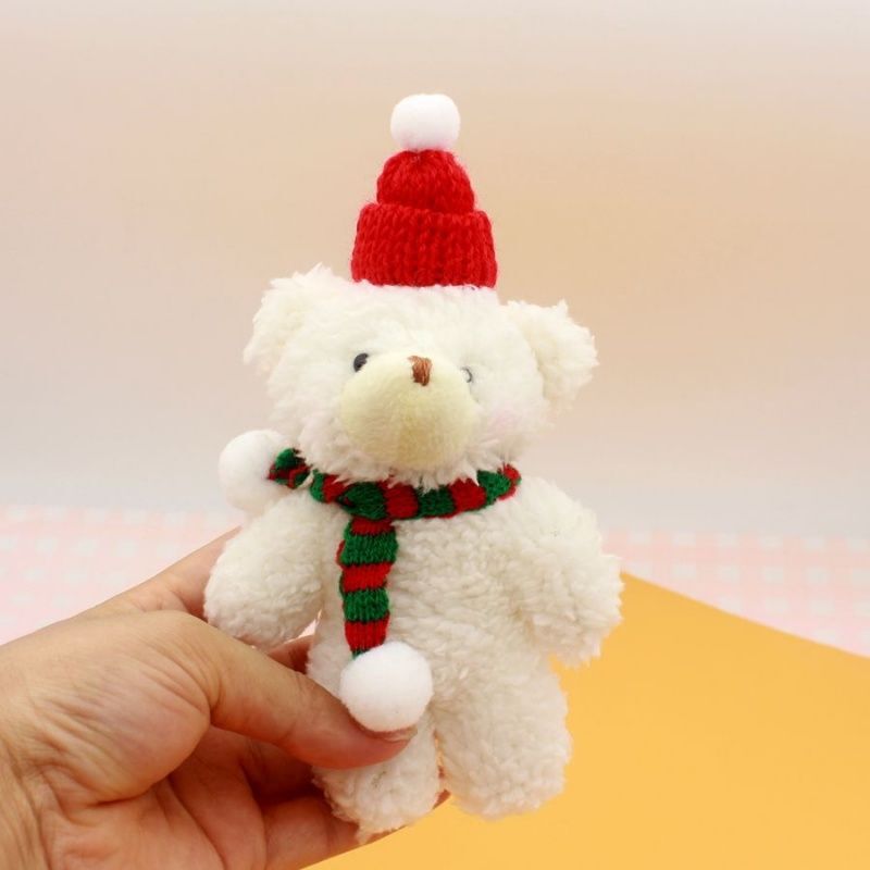 クリスマスかわいいぬいぐるみペンダントテディベアケーキデコレーションオーナメントクリスマススカーフクマクリスマスイブギフト|undefined