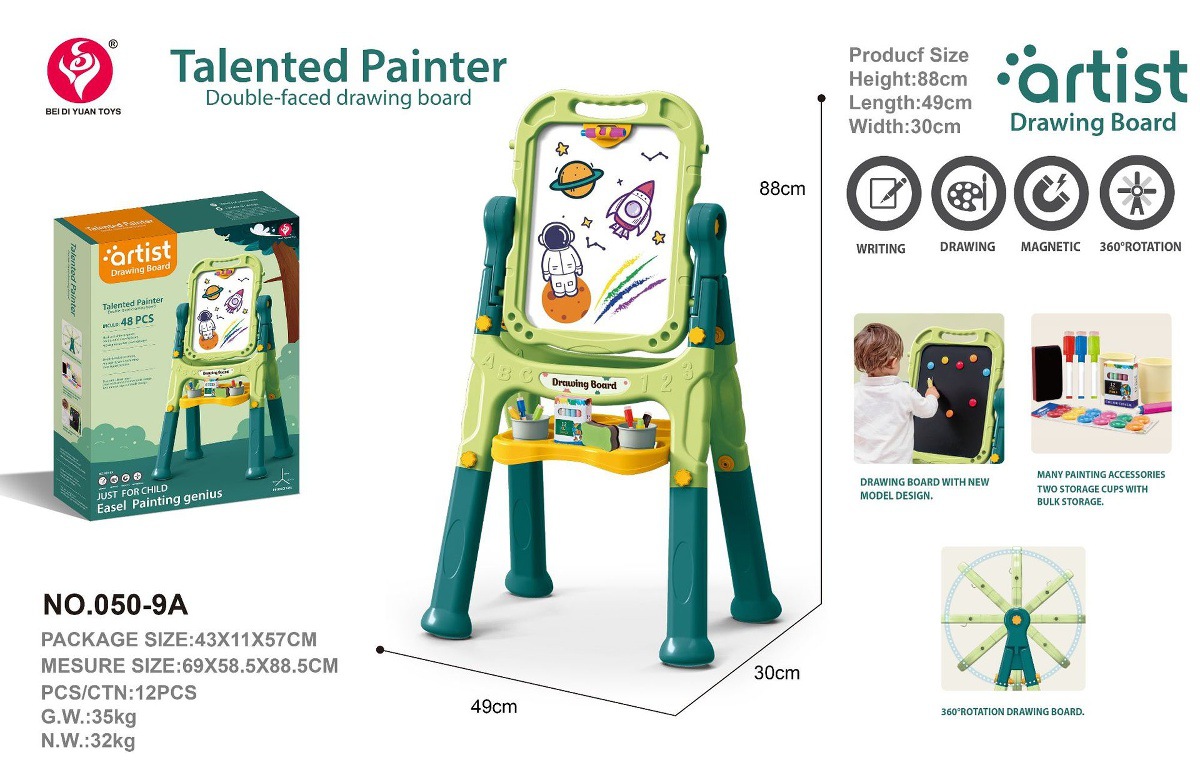 comercio exterior infantil imitación magnética de doble cara graffiti tablero de escritura tablero de escritura pie largo estante de dibujo juguetes de ciencia y educación