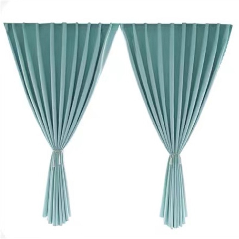 Moderno simple negro Beni cortina de Velcro acabado al por mayor sala de alquiler de alta sombreado punzón-libre cortina de tela al por mayor