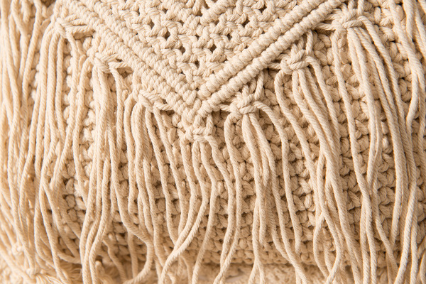 Square Shape Medium Size Women's Medium Spring&summer Cotton Rope Vacation Straw Bag