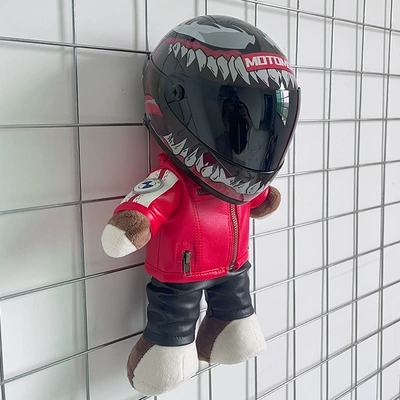 Box Decoration Rally Bear, Motosiklet dəbilqələri - height-28cm-red-bear-m-venom-upgraded-internal-buckle