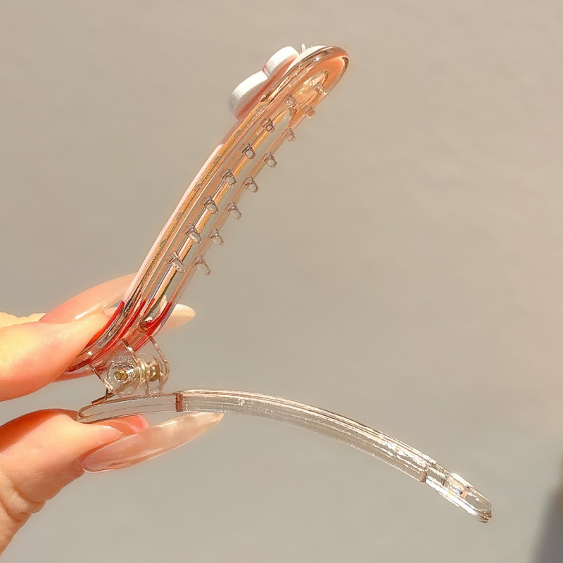 韩系拼色笑脸发夹女2025新款高级感侧边刘海夹不伤发碎发发卡头饰|undefined