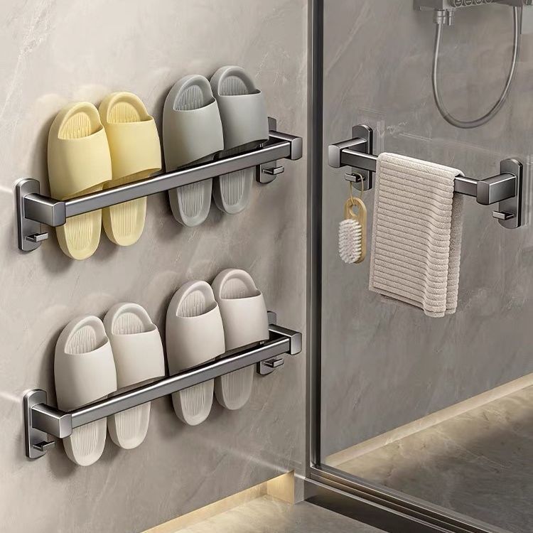 Manufacturer Supplies Punch-Free Bathroom Slipper Rack, Bathroom Door Rear Wall-Mounted Slipper Drain Rack, Bathroom Storage Rack