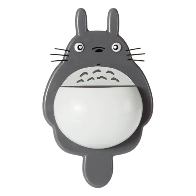 Мультяшный держатель для зубных щеток Тоторо Мощные три присоски Многофункциональная стирка в ванной комнате Стойка для хранения зубных щеток в наличии Оптовая продажа