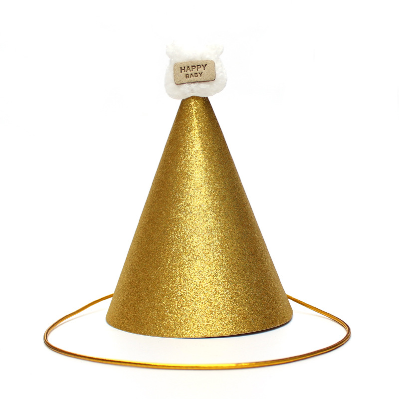 Sombreros de cumpleaños de embalaje independiente, sombreros de fiesta, sombreros de punta, sombreros de fiesta para bebés, sombreros de pastel