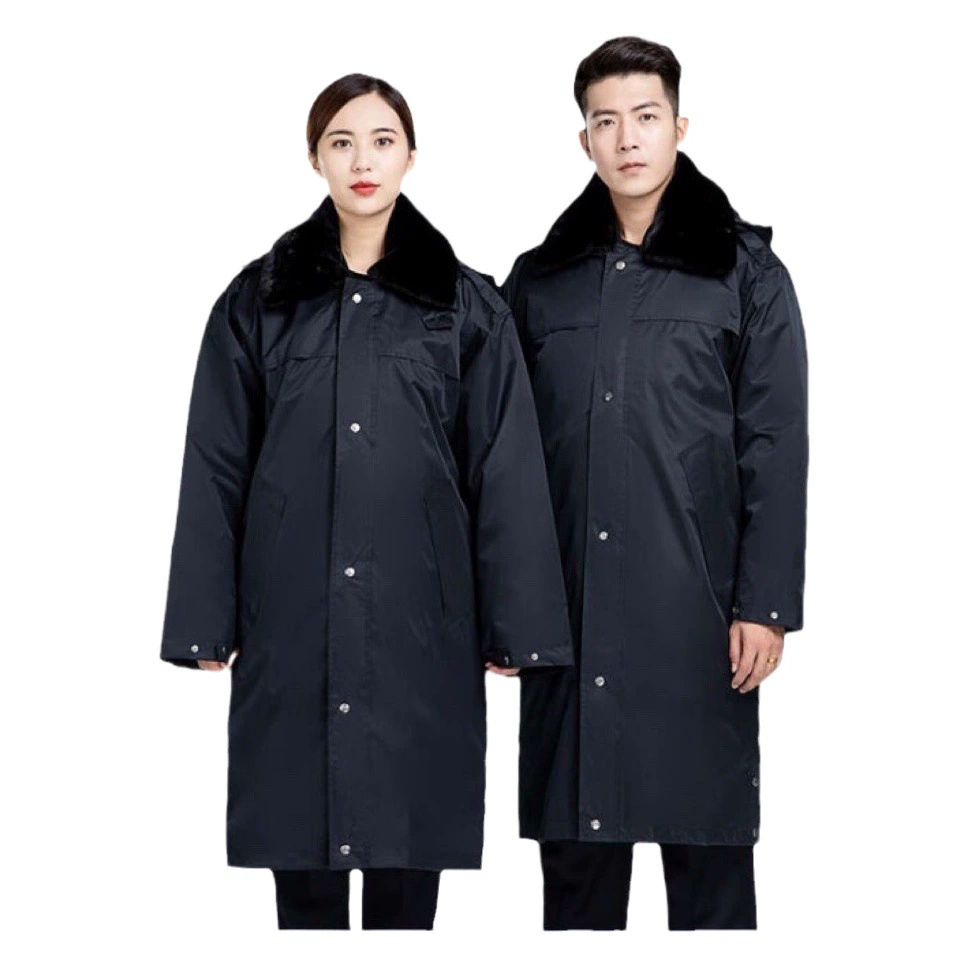 Многофункциональное пальто, длинная Защитная куртка с хлопковой подкладкой, комбинезоны, холодостойкая одежда, светоотражающая хлопковая подкладка с капюшоном, холодостойкая одежда средней длины