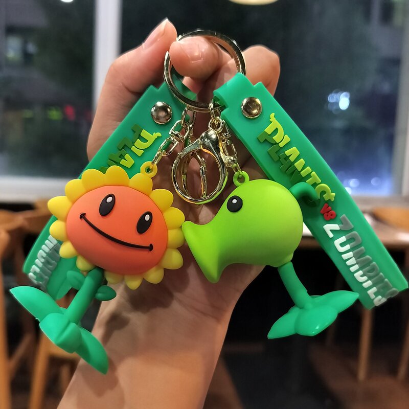Plant vs Zombie PVC Keychain Pendant School Bag Hanging Car Keychain Accessories Blind Box Gift Wholesale