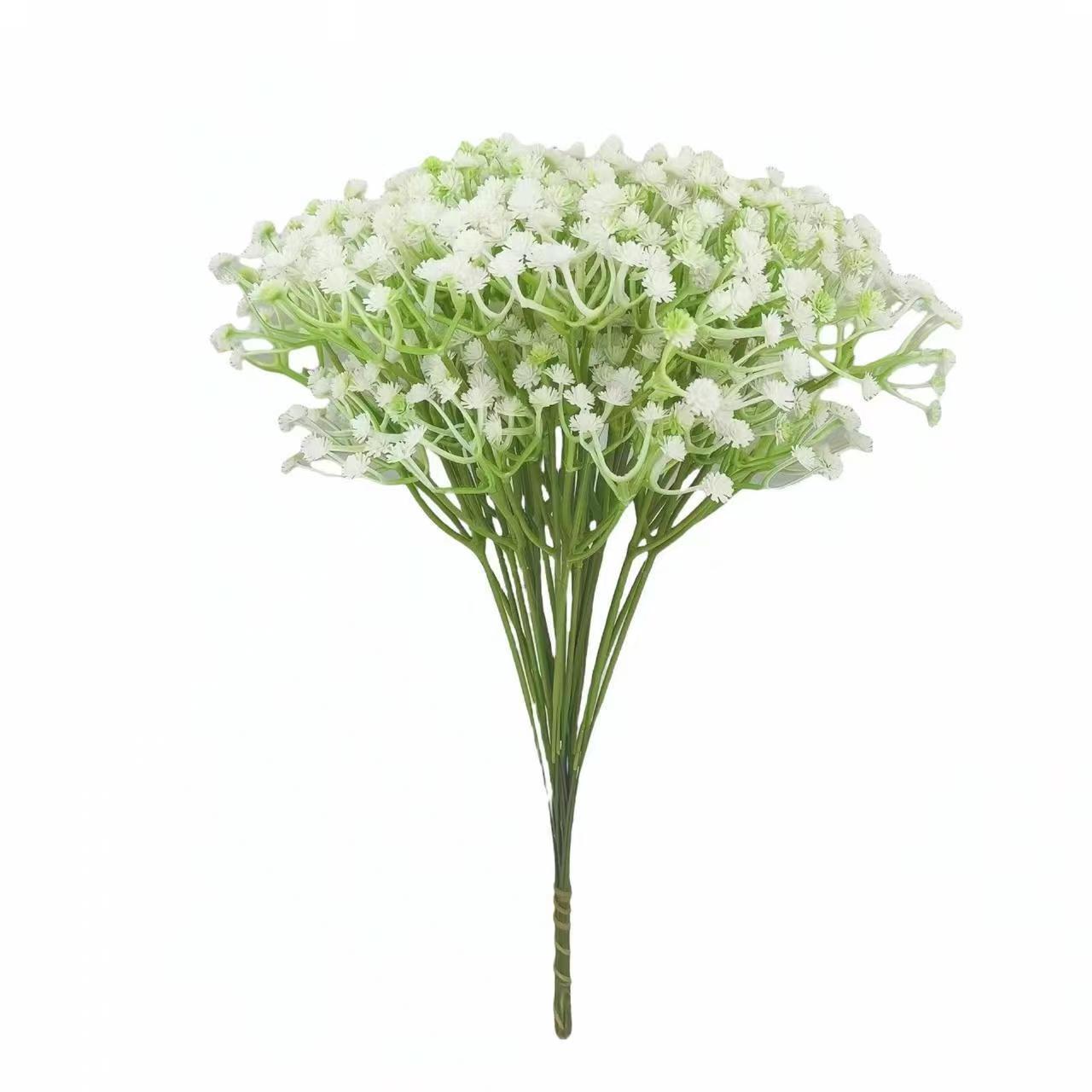 5-Branch Artificial Baby's Breath Plastic Flowers for Home Decoration Display Plastic Fake Flowers Artificial Baby's Breath