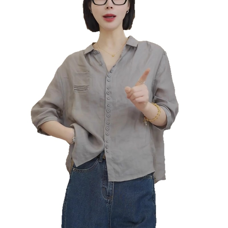 黑色高级感气质通勤T恤衬衫女夏季时尚胖MM大码宽松显瘦遮肉上衣|undefined