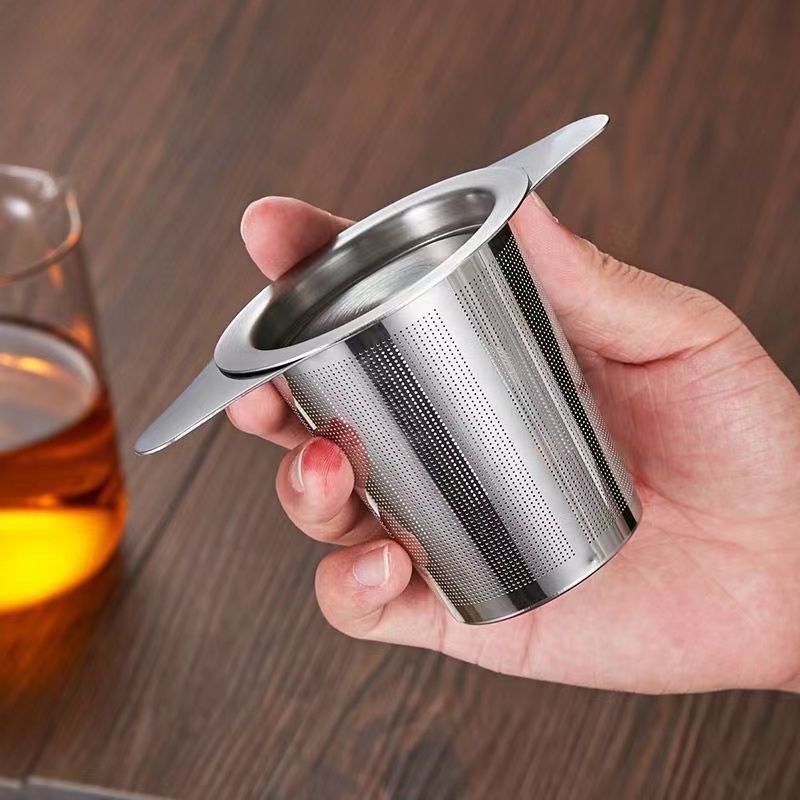 批发不锈钢双耳茶漏茶滤一体套装高档大容量创意个性茶具|undefined