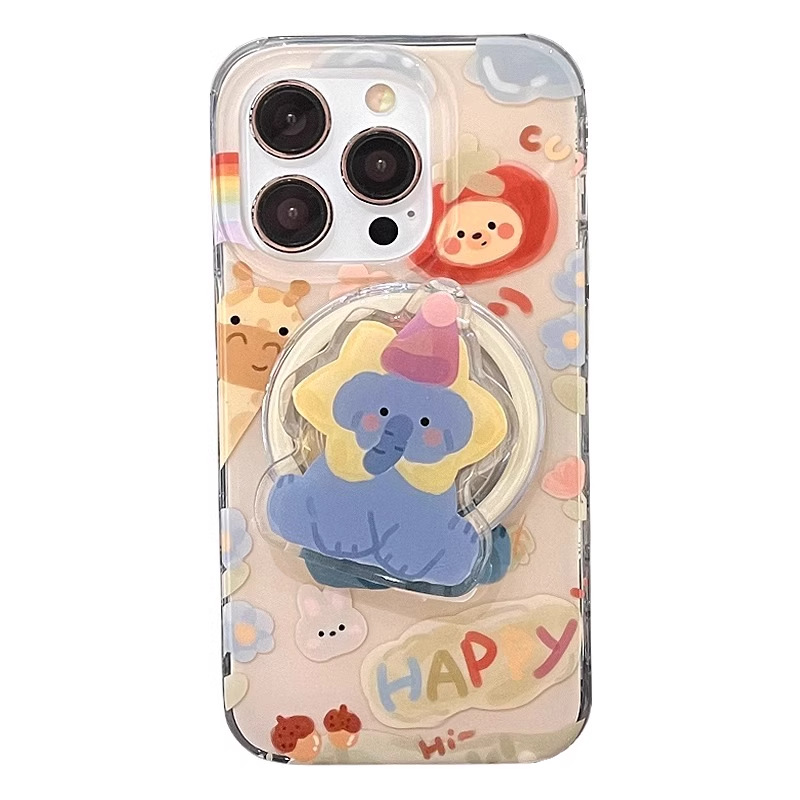 Soporte magnético pintura al óleo animal elefante sm