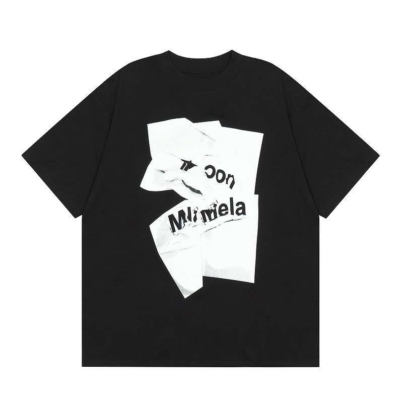 Mm6マギラtシャツ2023夏新作男女カップル服アラビア数字プリント半袖|undefined