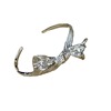 Silver metal accessory, small bracelet with bow, wholesale