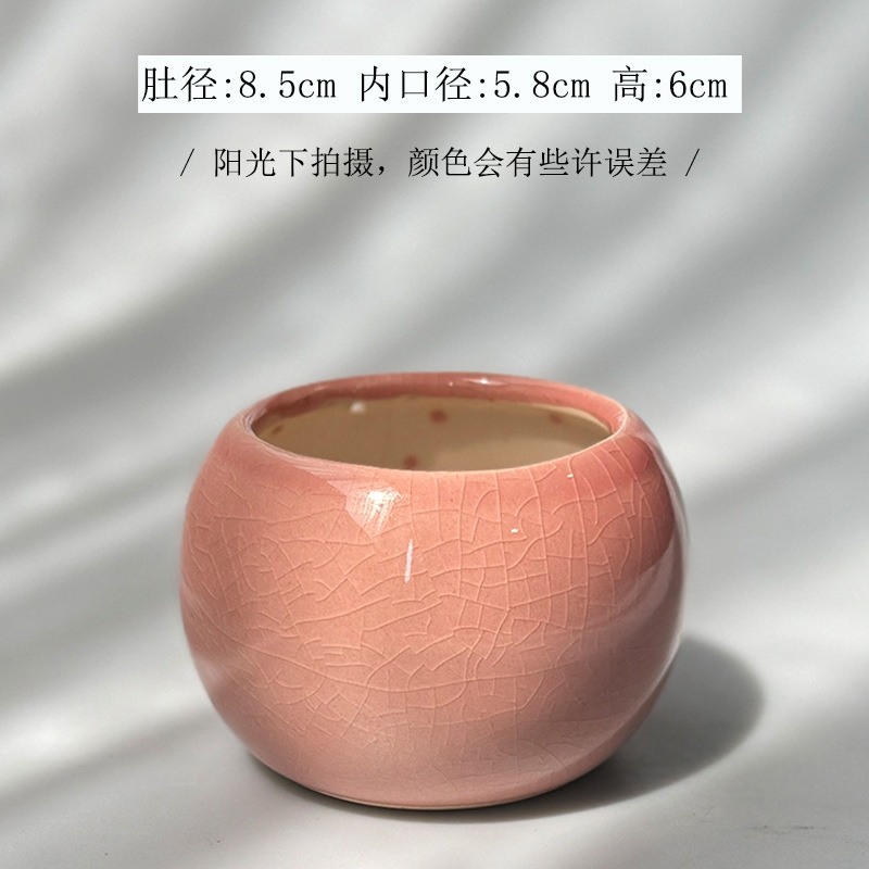 多肉植物植木鉢アイスクラックマカロンかわいい特別価格シンプルなセラミックホームデスクトップ装飾多肉植物と緑の植物植木鉢|undefined