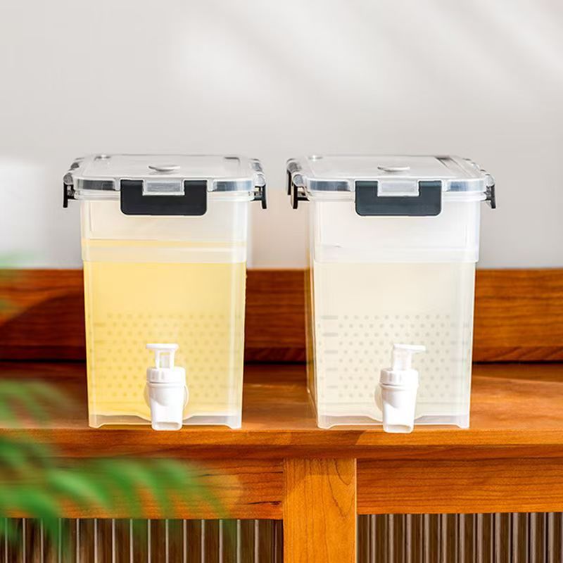 家用带隔板防堵冷水壶耐高温带龙头放冰箱凉水桶冷泡果汁桶冰水壶