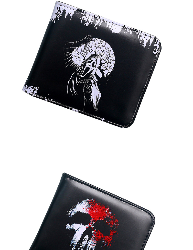 Unisex Letter Skull PVC Open Small Wallets display picture 13