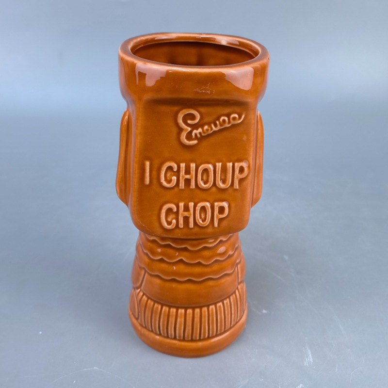 Cerámica relieve tótem taza cara taza tequila taza taza de cóctel taza de vino taza de cerveza