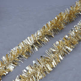 新款浅金色泡丝毛条茜草圣诞节婚礼庆典节日派对装饰彩条拉花彩带