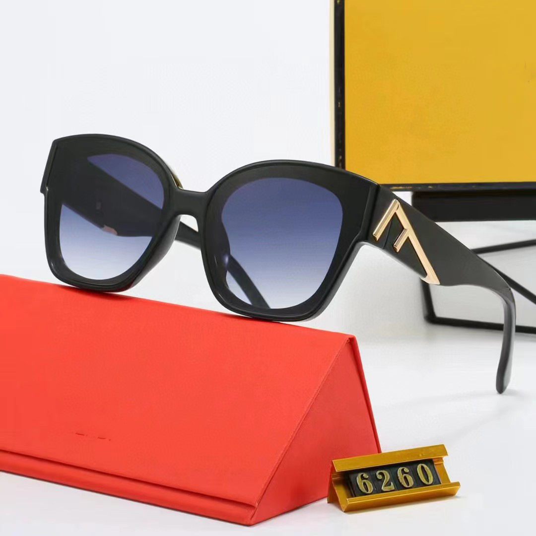 New European and American Retro Large Frame Square Sunglasses for Women, High-End, Slimming Look and Anti-Uv Sunglasses 6260