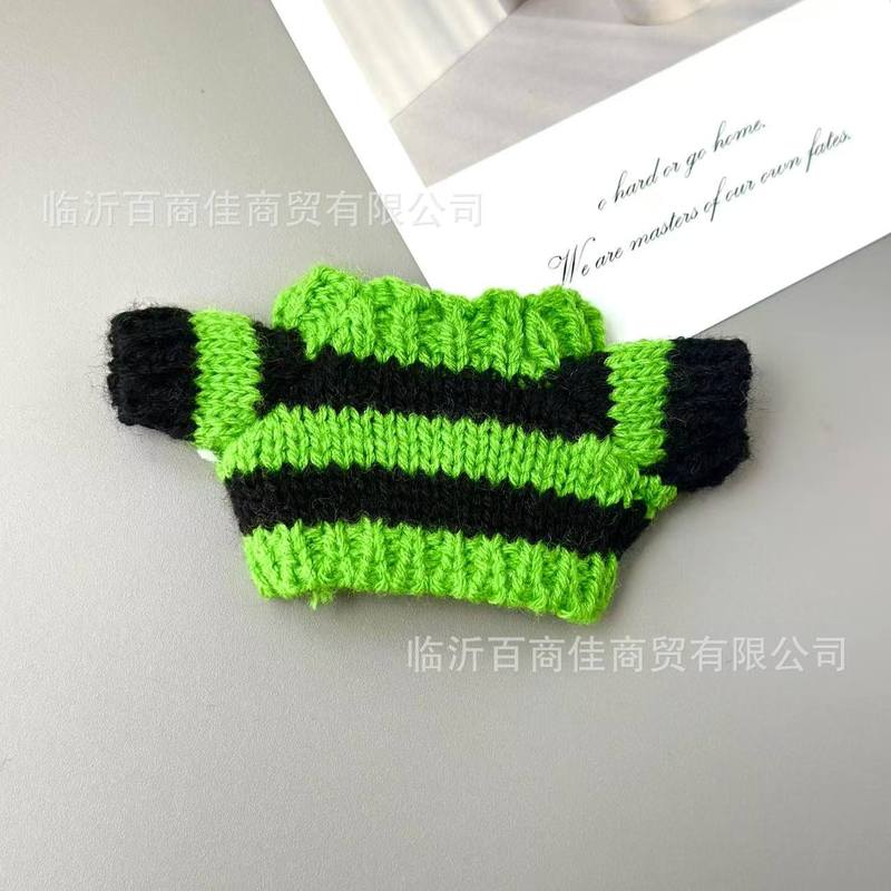 14cm掌门狗拉布布labubu毛衣棉花娃衣小熊衣服缺牙迷你服饰配饰|undefined