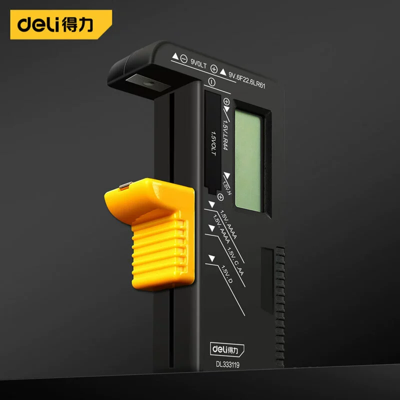 Deli детектор заряда батареи тестер напряжения тест оставшегося заряда дисплей с цифрами