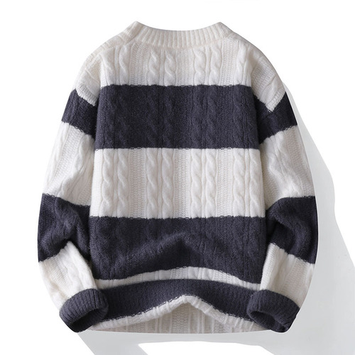 Autumn/Winter Mink Fleece Loose Round Neck Knitted Sweater