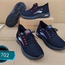 2023秋季新款加海绵前系带平底女运动单鞋加厚软底女鞋现货鞋批发