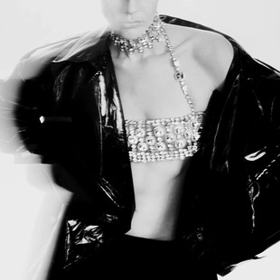 Cross-border New Geometric Full Diamond Chest Chain European and American Nightclubs Sexy Bikini Rhinestone Body Chain