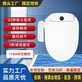 智能马桶盖速热式冲洗烘干妇洗助便110中文V工厂批发港澳台贴牌