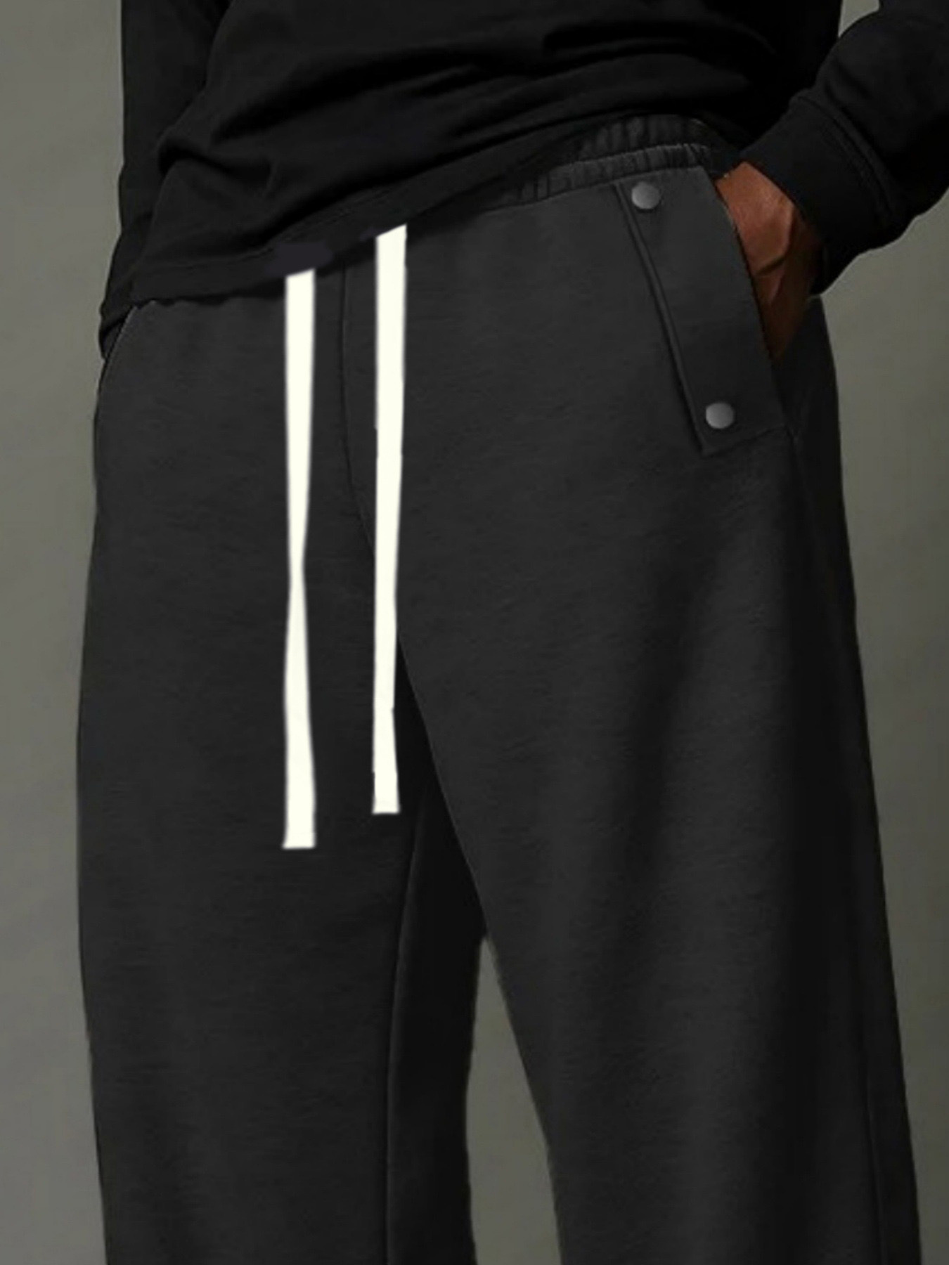 Pantalon de jogging homme coupe droite ample style décontracté_voghion.com