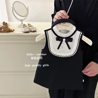 Корейская детская одежда High Ding Girls Little Xiangfeng Платье Платье Весна Летний Жилет ПЛАТЬЕ Принцессы L55107