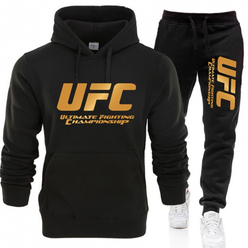 Cross-border AliExpress Fashion UFC Printed Men's and Women's Hoodies Hoodies suit Casual All-match Sportswear