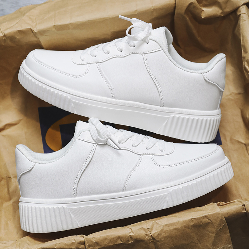 Zapatos de hombre verano 2026 nuevos zapatos de skate deportivos casuales transpirables parejas de estudiantes zapatos blancos zapatos de moda grandes image 5