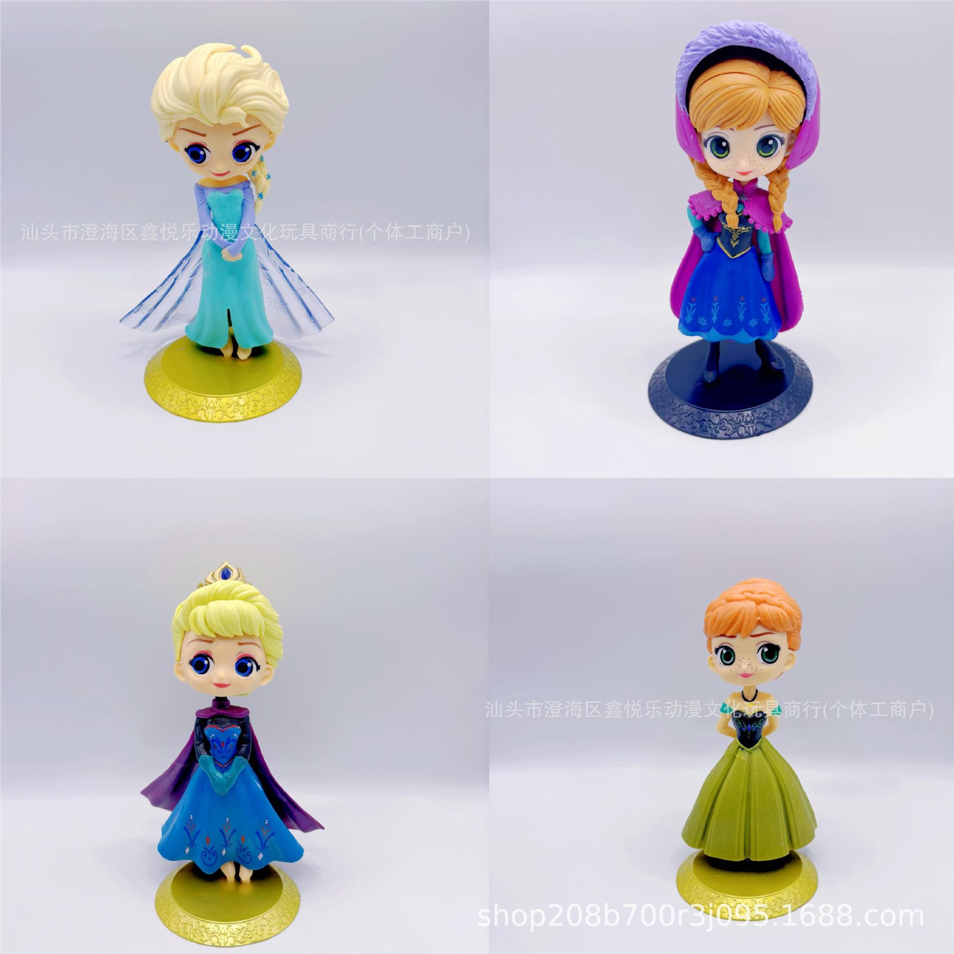 Nieve hielo Elsa Anna muñeca Elsa princesa Elsa modelo hecho a mano pastel horneado decoración regalos