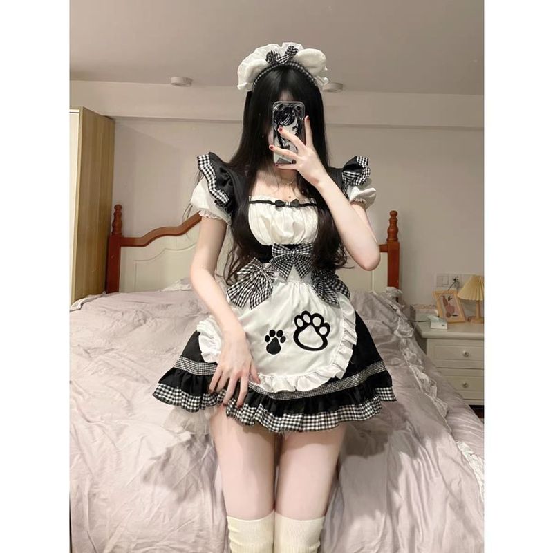 メイド服 cos かわいいメイド ソフトガール ガール 猫 二次元 ロリータ コスプレ衣装 itA ドレス|undefined