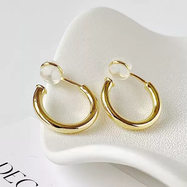 Cross-border explosions invisible ear clip element ring integrated silicone ear clip without ear hole female small ear ring earrings earrings wholesale