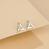Small triangle, design earrings, silver 925 sample, internet celebrity