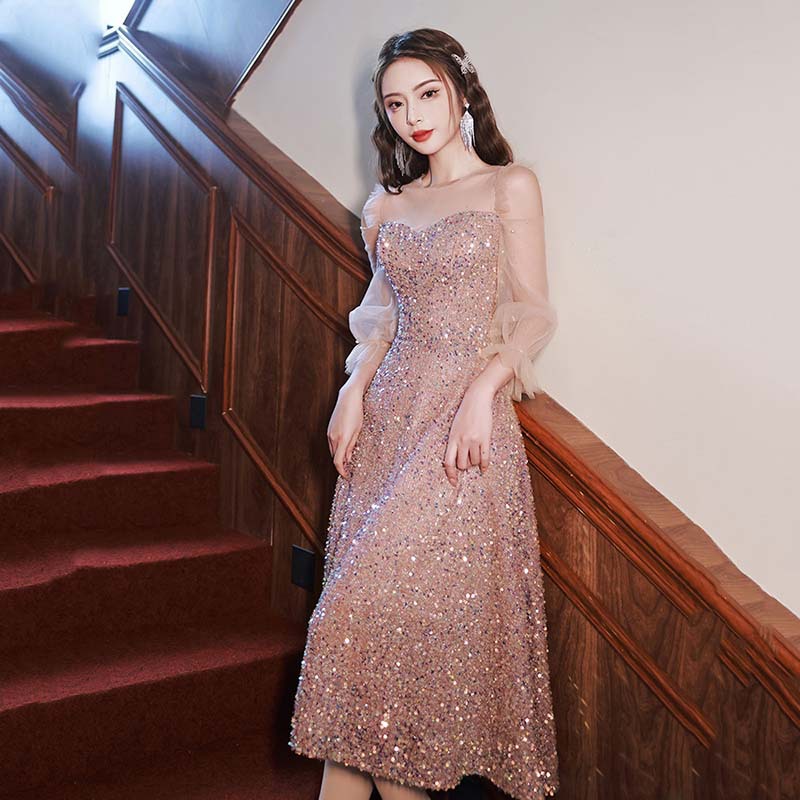 Banquet Dress 2026 New Spring and Winter Style, Elegant and Sophisticated, Suitable for Socialites and Presenters, Can Be Worn Casually