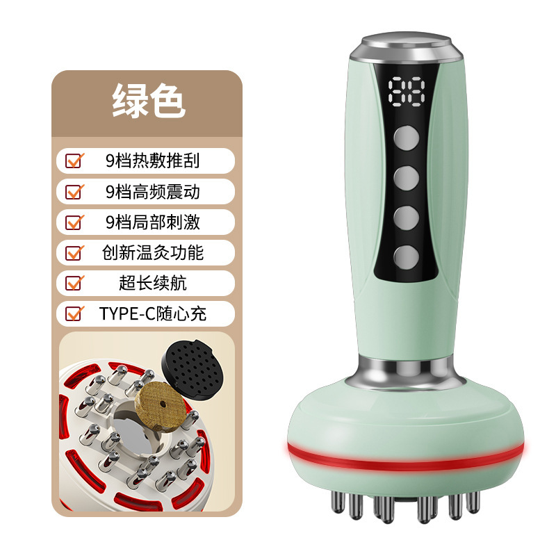 国境を越えた経絡ブラシスクレーピング器具リンパ浚渫灸マッサージャー微電流おなかマッサージ加熱理学療法マッサージャー|undefined